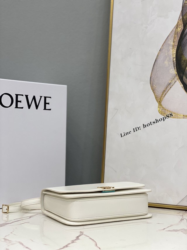 Loewe專櫃2022全新Goya系列中號手袋 羅意威爆款純色全皮肩背斜挎女包 lyw1068